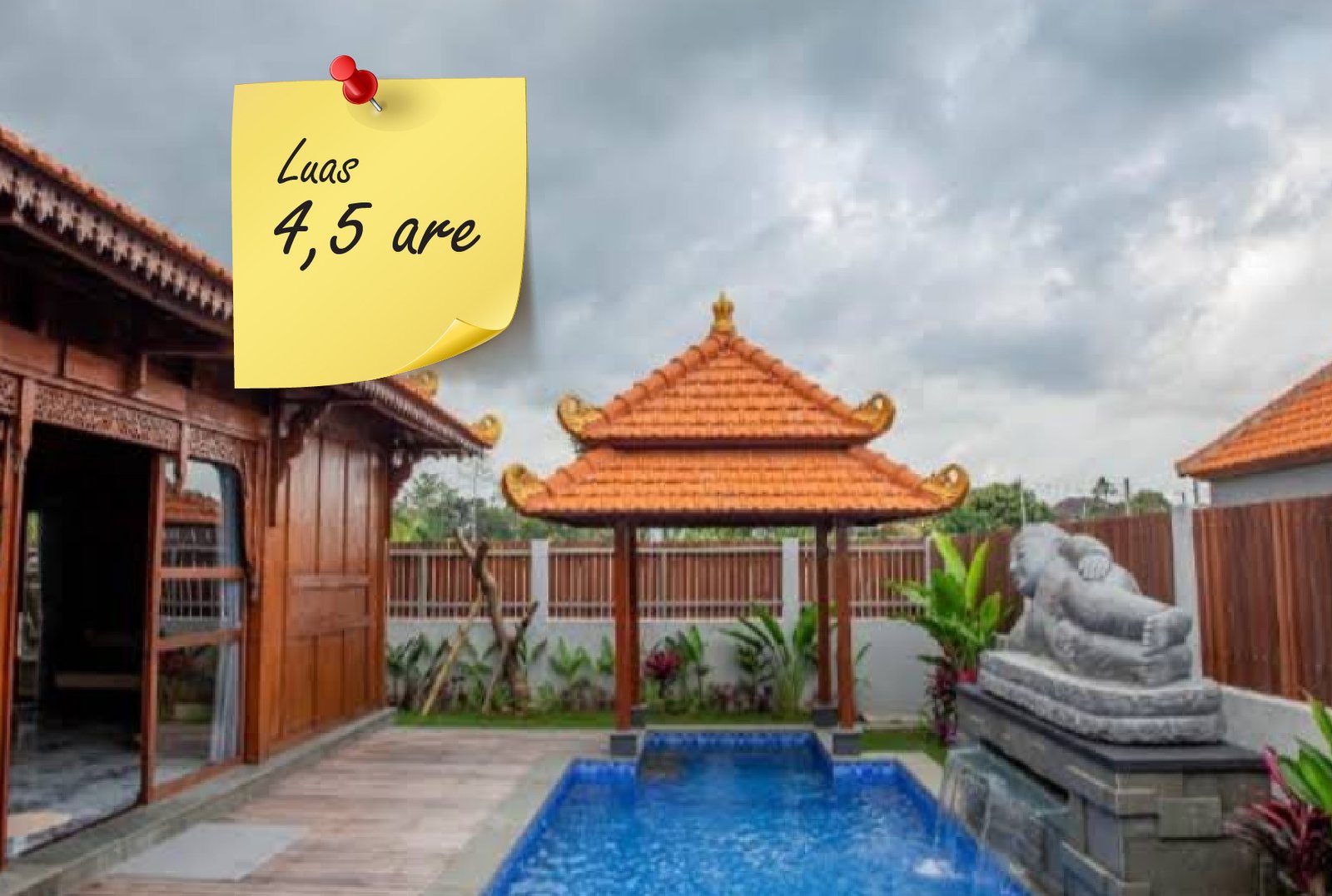 Dijual Villa Super Mewah Nuansa Tradisional Joglo di Canggu, Badung Bali – Fully Furnished, Joglo Luas & Siap Huni 4