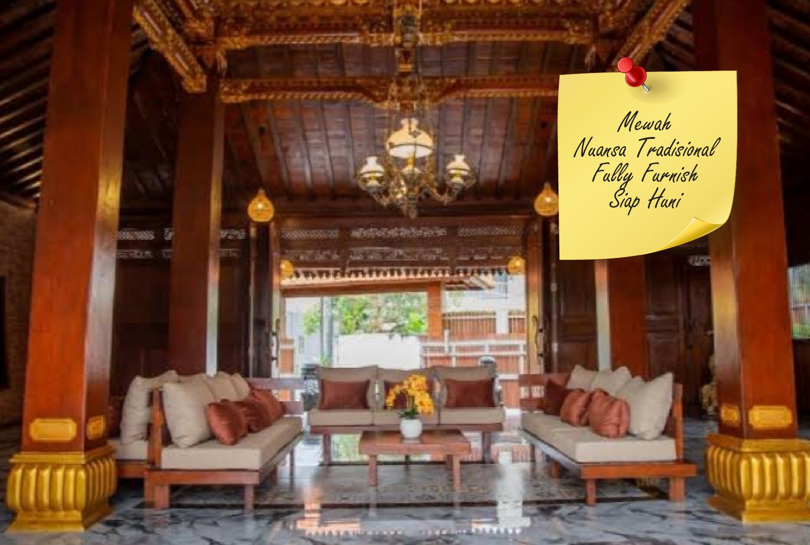 Dijual Villa Super Mewah Nuansa Tradisional Joglo di Canggu, Badung Bali – Fully Furnished, Joglo Luas & Siap Huni 4