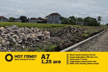 Jual Tanah Kavling Murah Bali di Pandak Gede Tabanan - Cocok untuk Rumah & Villa A7