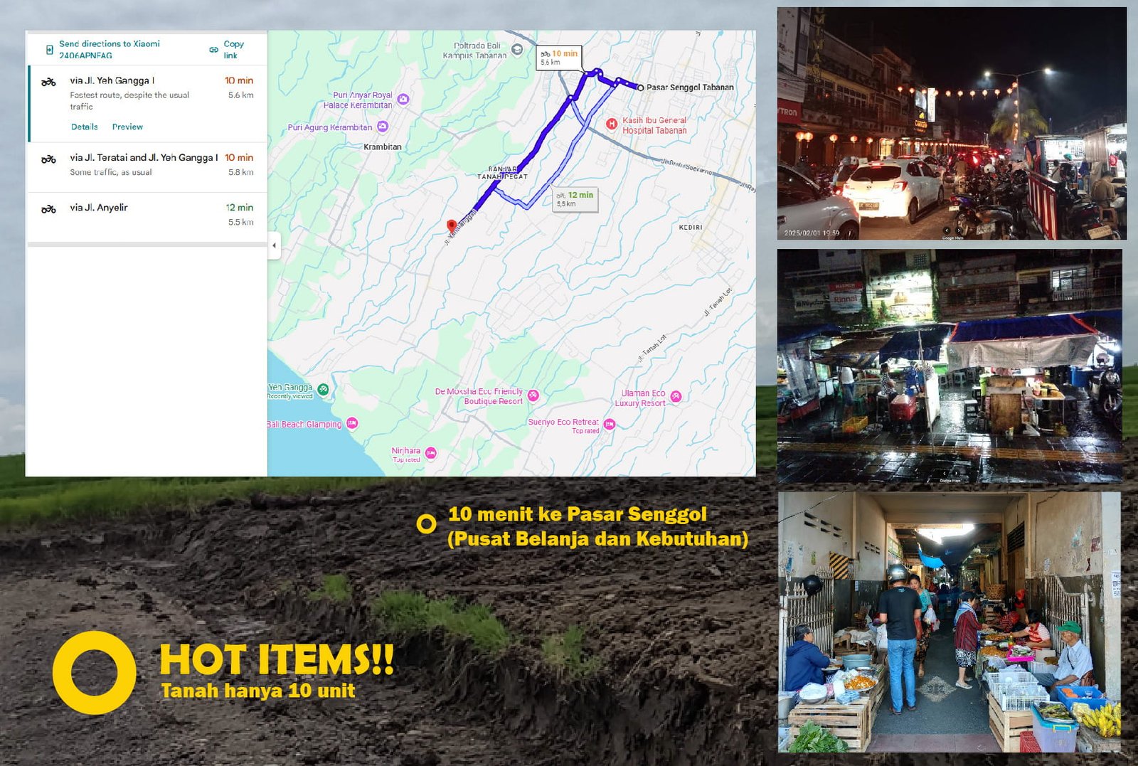 Jual Tanah Kavling Murah di Bali Tabanan Dekat Pasar Senggol Tabanan