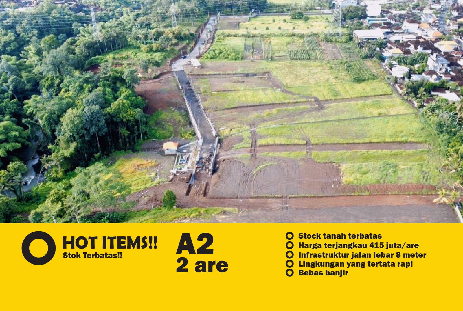 Jual Tanah Kavling Murah di Bali Untuk Rumah & Villa Zona Kuning Tabanan, Pandak Gede, Kediri Kavling A2 1