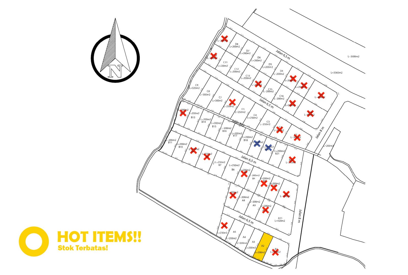 Jual Tanah Kavling Murah di Bali Untuk Rumah & Villa Zona Kuning Tabanan, Pandak Gede, Kediri Kavling A2 1