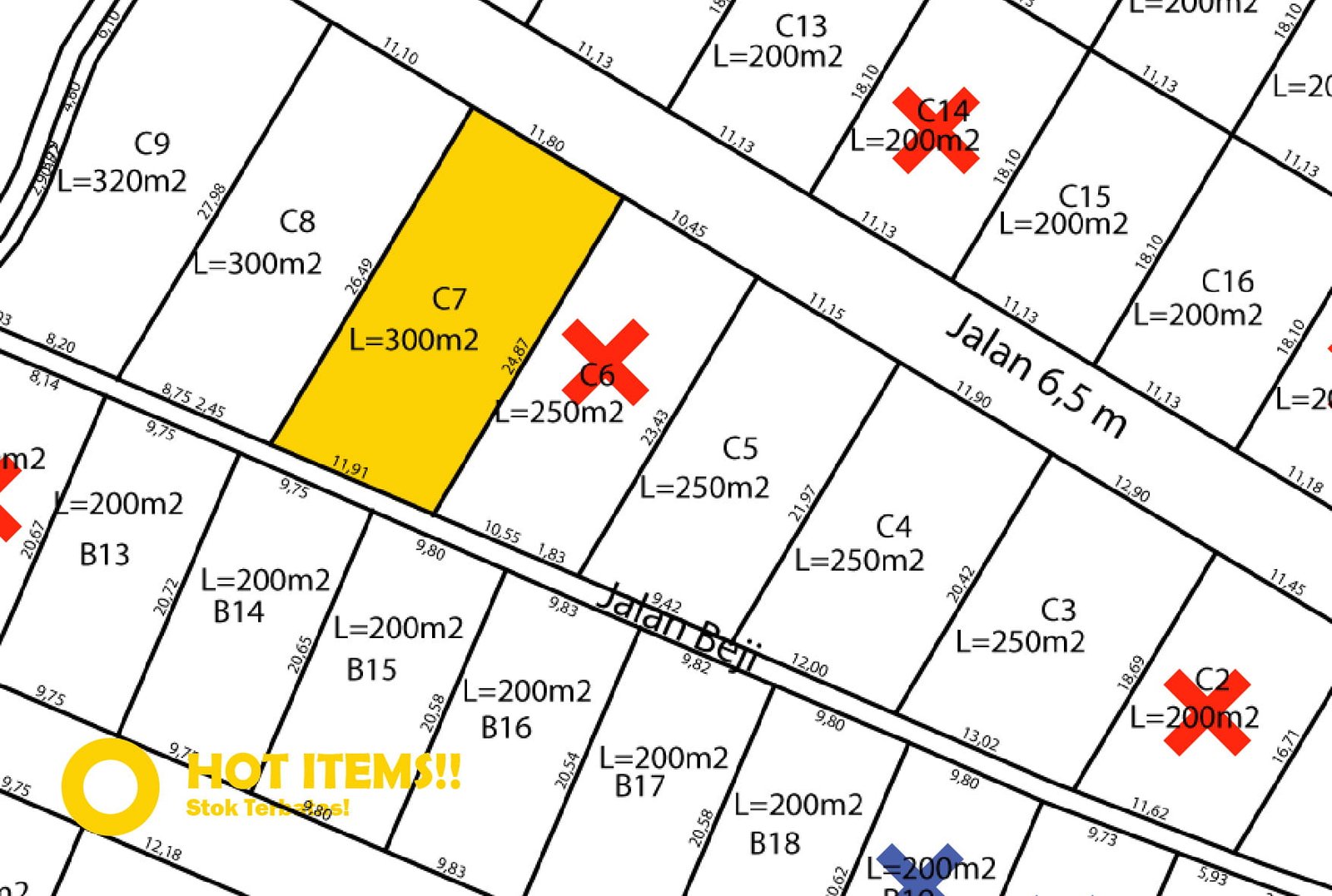 Jual Tanah Kavling Murah di Bali Untuk Rumah & Villa Zona Kuning Tabanan, Pandak Gede, Kediri Kavling C7