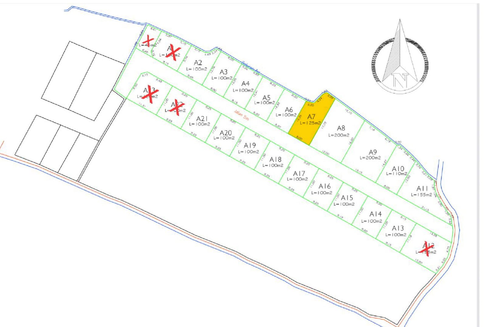 Jual Tanah Murah di Bali 450 JutaAre Zona Kuning Tabanan, Pandak Gede, Kediri Kavling A7 2