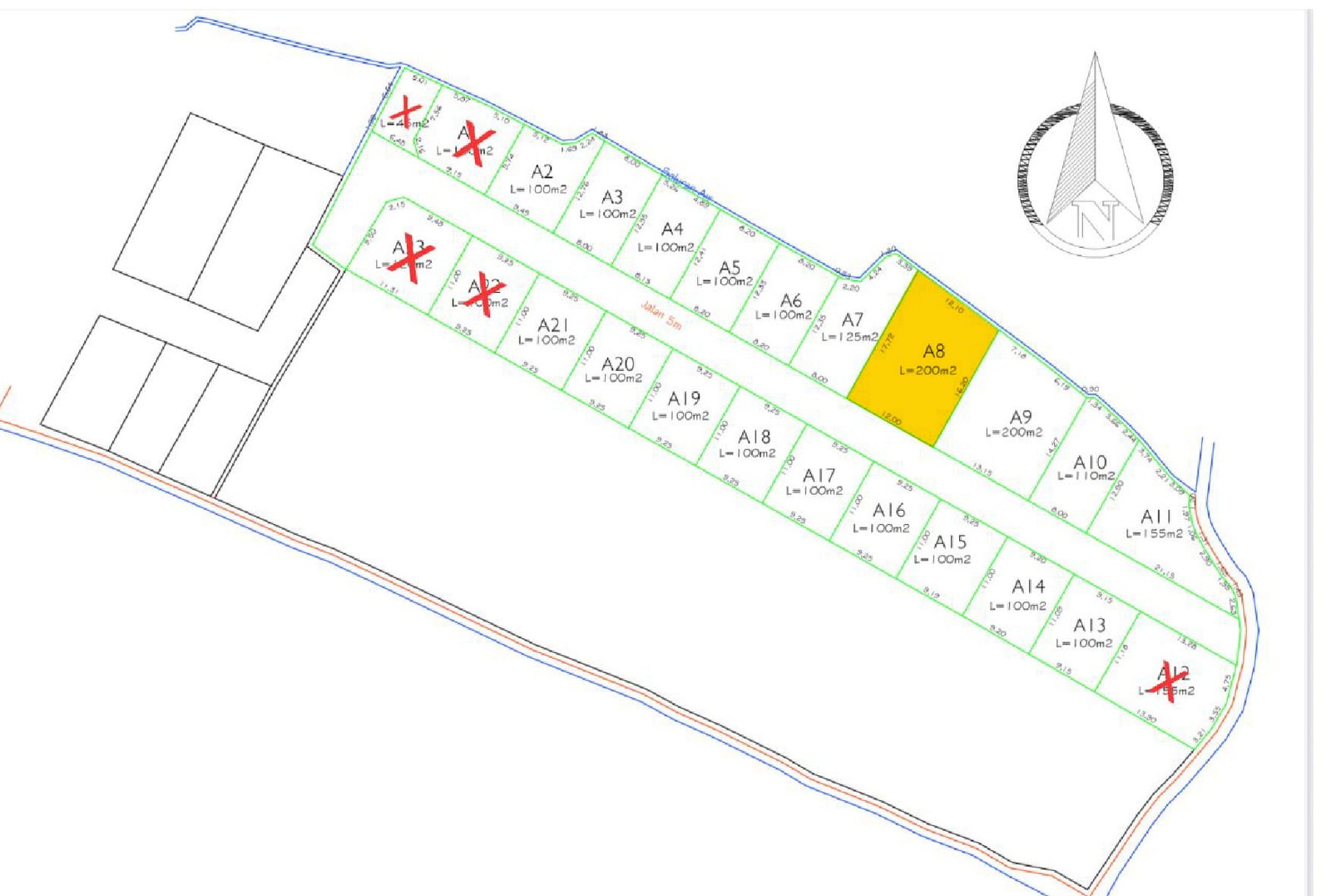 Jual Tanah Murah di Bali 450 JutaAre Zona Kuning Tabanan, Pandak Gede, Kediri Kavling A8 1