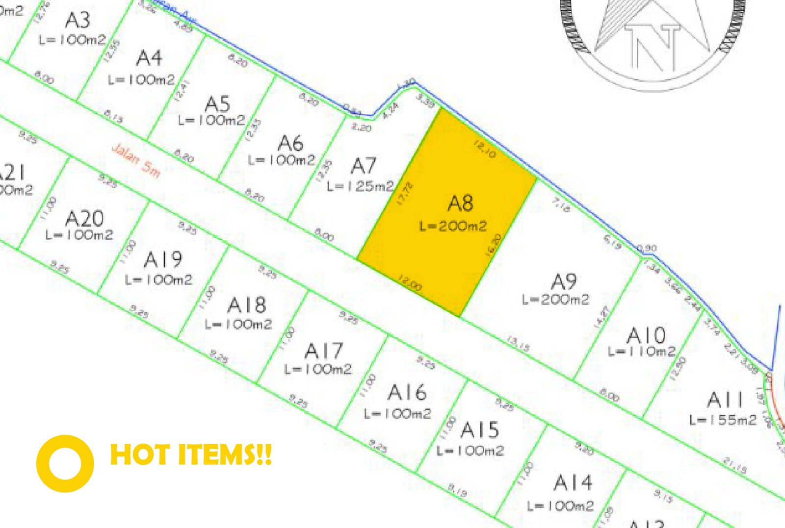 Jual Tanah Murah di Bali 450 JutaAre Zona Kuning Tabanan, Pandak Gede, Kediri Kavling A8 1