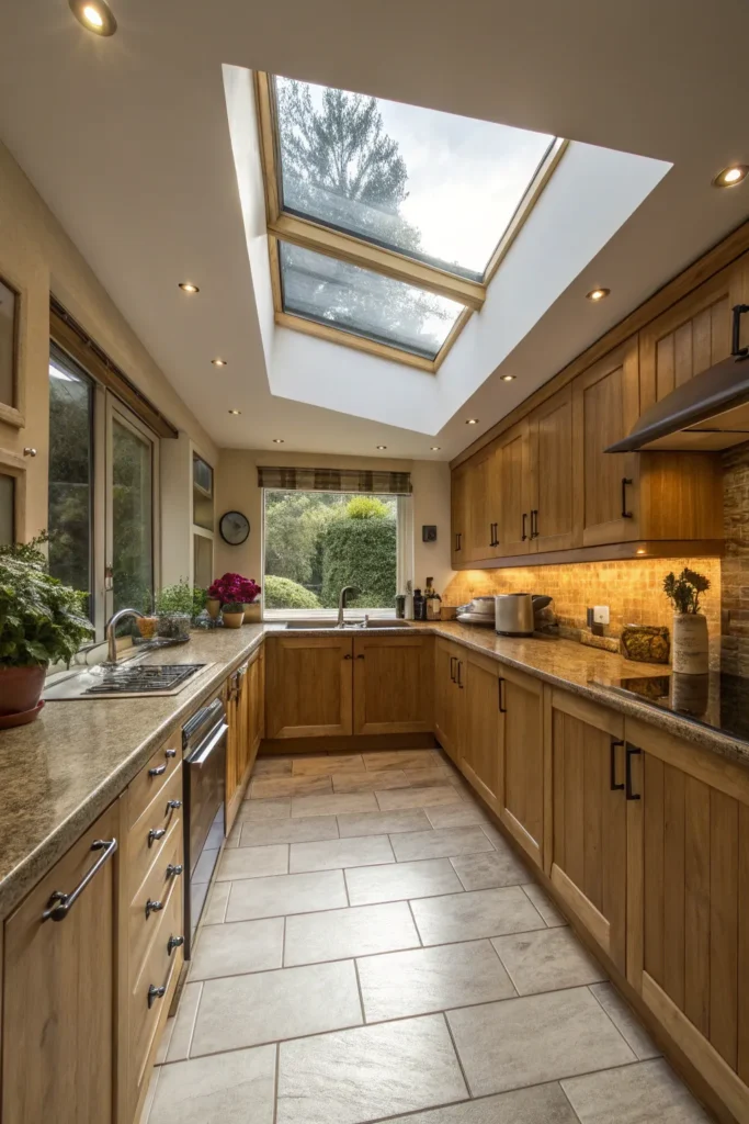 Enclosed Kitchen Area Ada Skylightnya