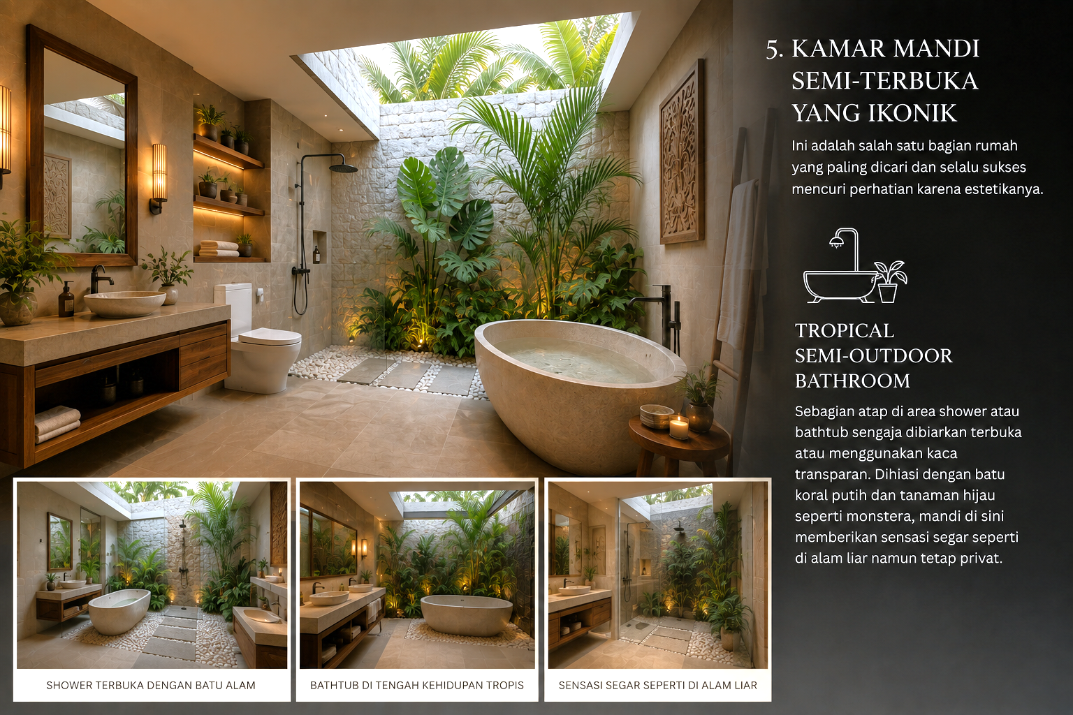 Bagian Rumah Bali - Kamar Mandi