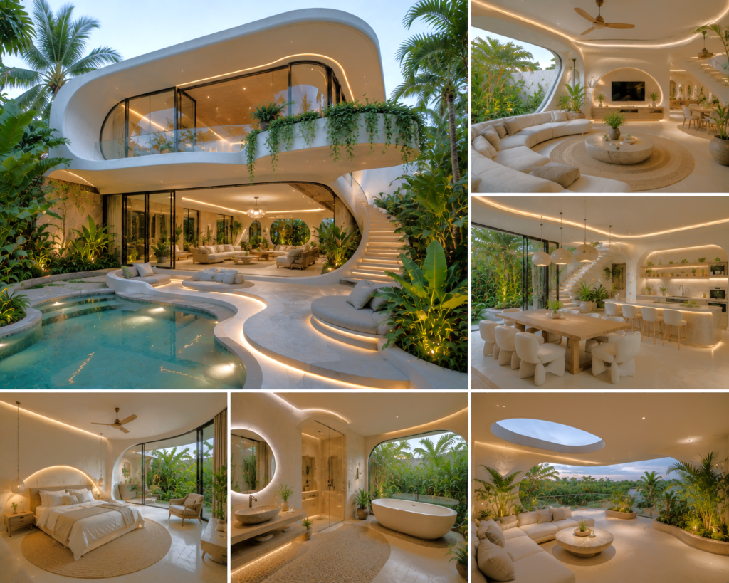 Gaya Rumah Futuristic Organic Contemporary Style