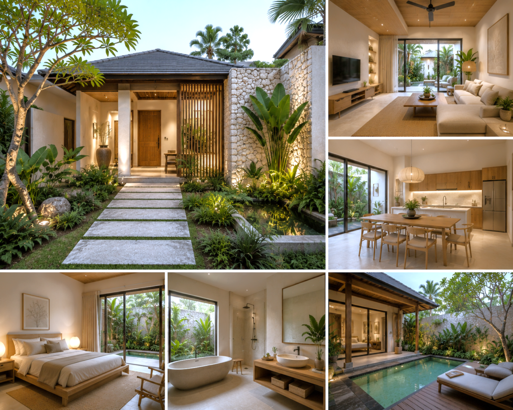Gaya Rumah Japandi Tropical Style