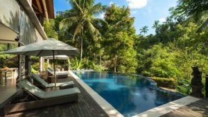 Luxury Villa Resort Ubud Dijual – 7.500 m², 11 Kamar, Jungle River & Waterfall View